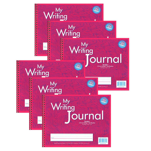 My Writing, Journal, Grade 1, Pink, Pack of 6 - Loomini