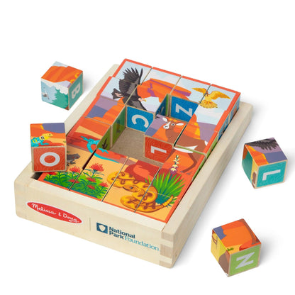 National Parks Wooden Blocks & Cube Puzzle - Loomini