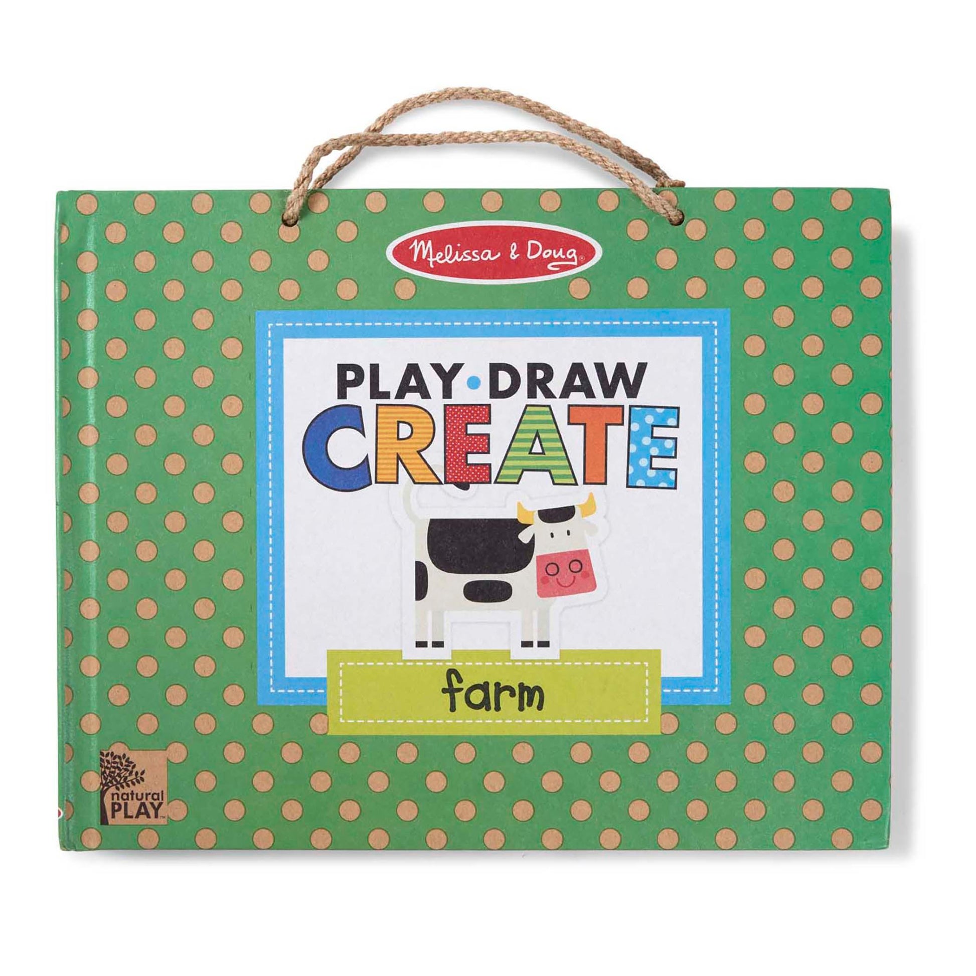 Natural Play: Play, Draw, Create Reusable Drawing & Magnet Kit - Farm - Loomini