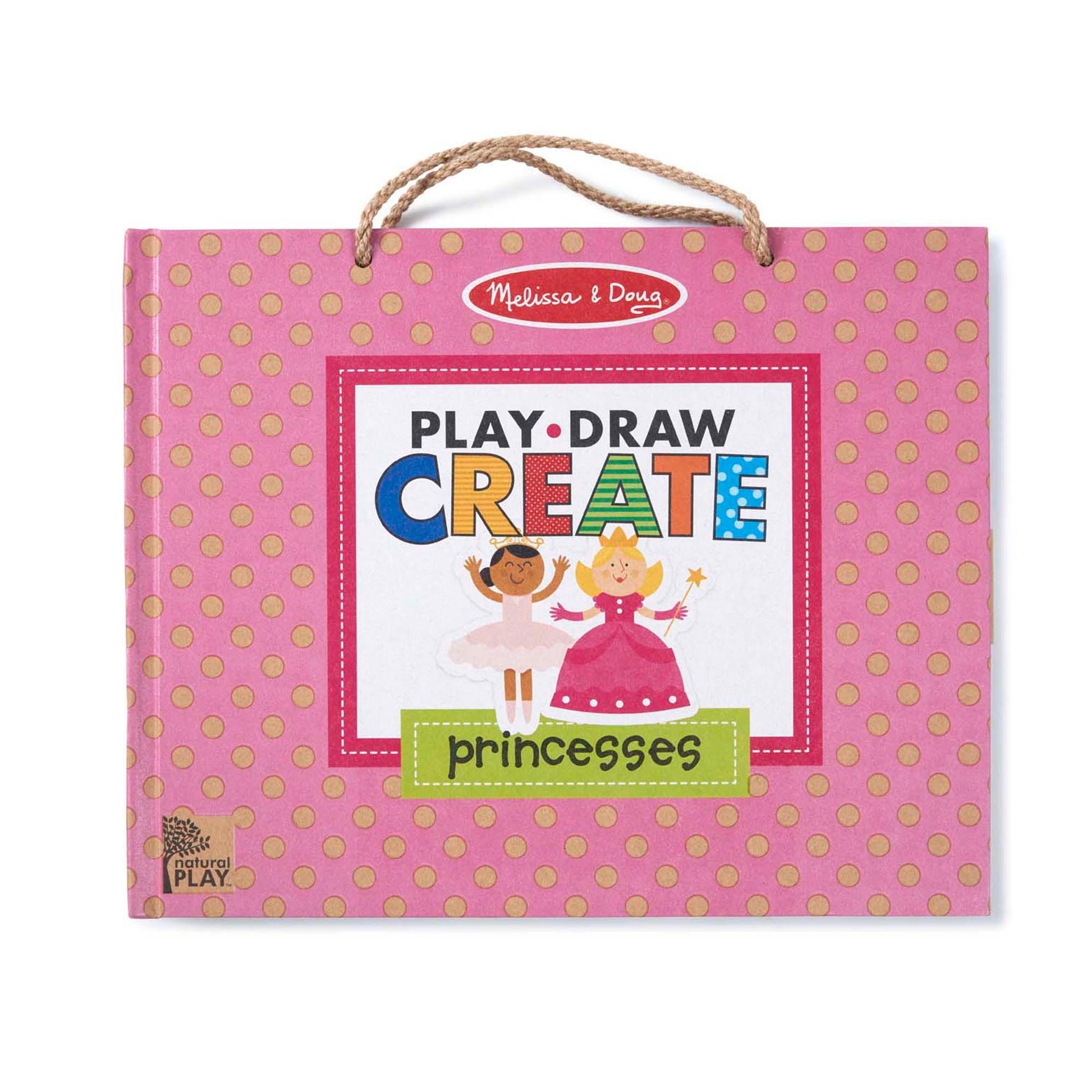 Natural Play: Play, Draw, Create Reusable Drawing & Magnet Kit - Princesses - Loomini