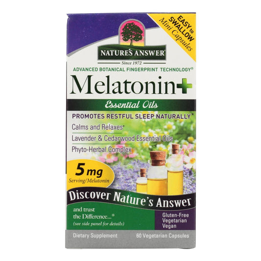 Nature's Answer Melatonin+ Dietary Supplement - 1 Each - 60 Vcap - Loomini