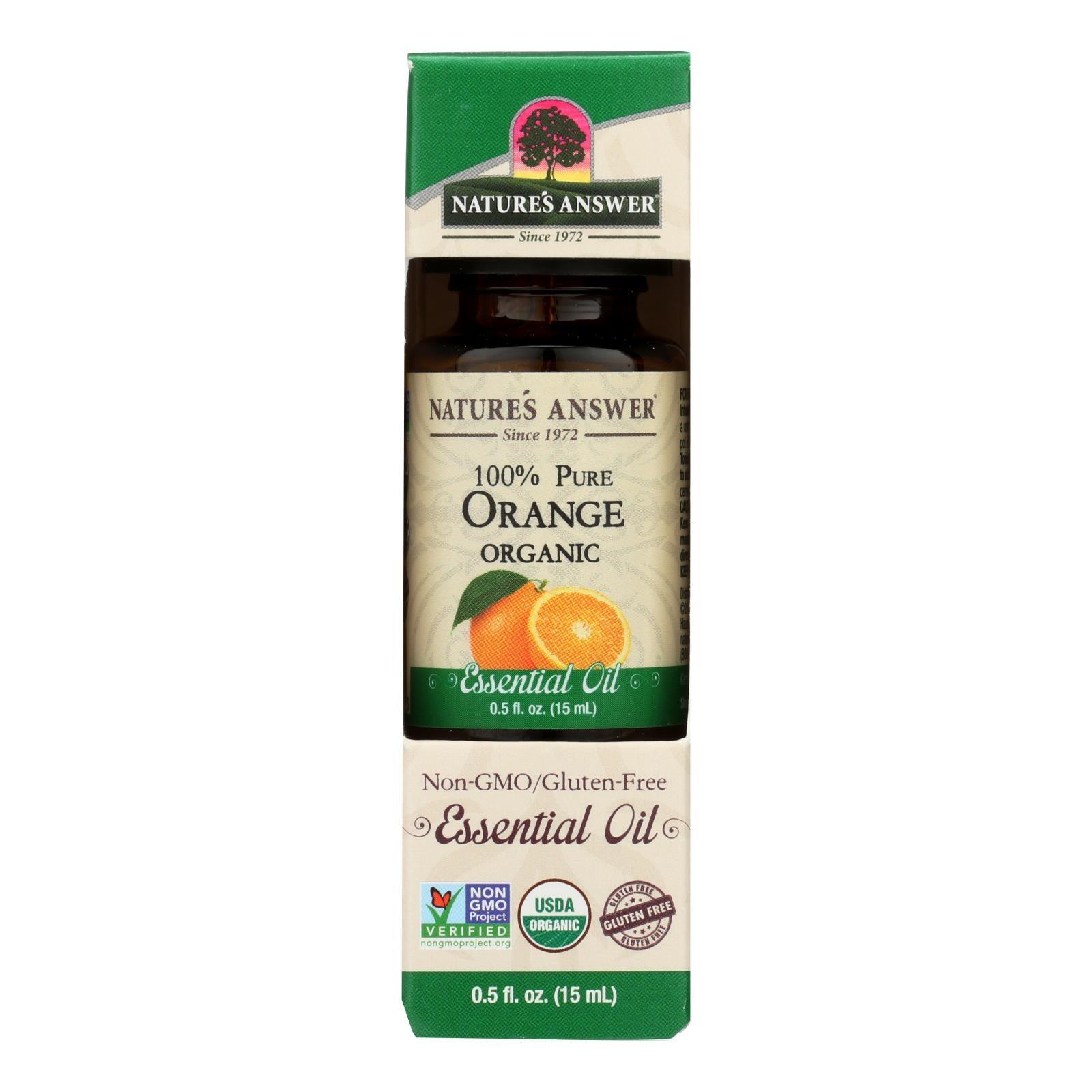 Nature's Answer - Organic Essential Oil - Orange - 0.5 Oz. - Loomini