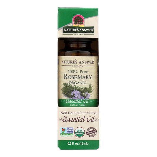 Nature's Answer - Organic Essential Oil - Rosemary - 0.5 Oz. - Loomini