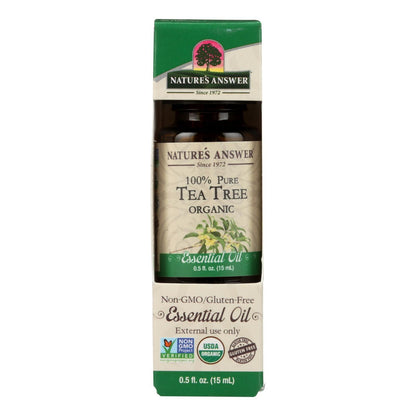 Nature's Answer - Organic Essential Oil - Tea Tree - 0.5 Oz. - Loomini