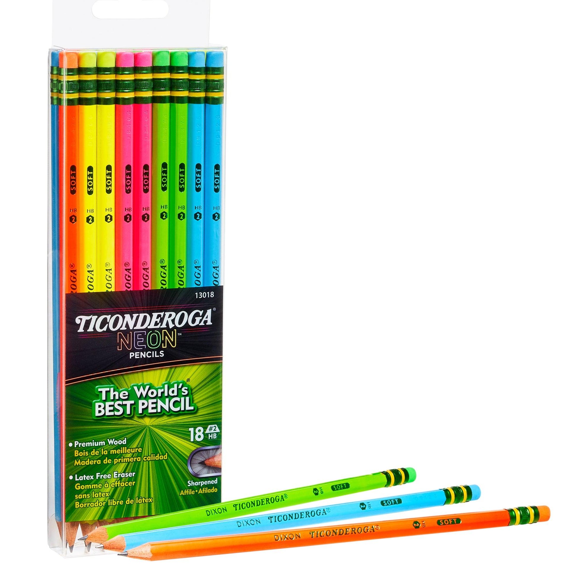 Neon Pencil, 18 Per Pack, 2 Packs - Loomini