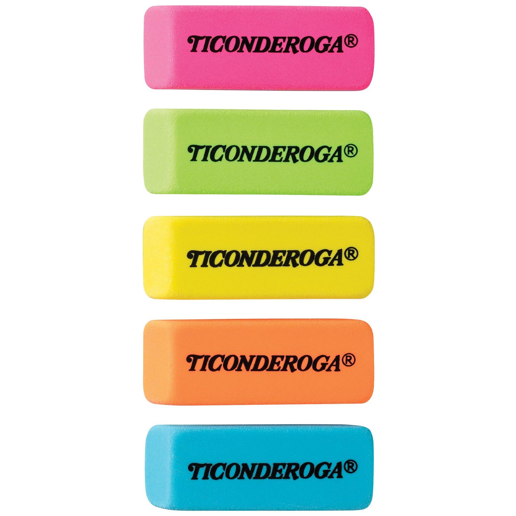 Neon Wedge Eraser, 30 Count - Loomini