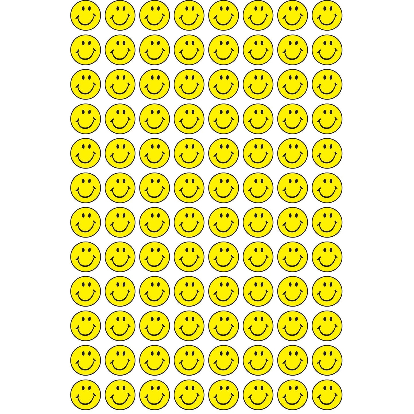 Neon Yellow Smiles superSpots® Stickers, 800 Per Pack, 6 Packs - Loomini