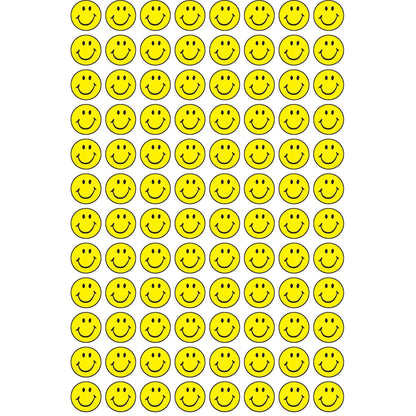 Neon Yellow Smiles superSpots® Stickers, 800 Per Pack, 6 Packs - Loomini