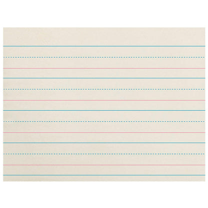 Newsprint Handwriting Paper, Dotted Midline, Grades Pre-K & K, 1-1/8" x 9/16" x 9/16" Ruled Long, 10-1/2" x 8", 500 Sheets Per Pack, 3 Packs - Loomini