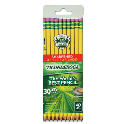 No. 2 Pencils, Pre-Sharpened, 30 Per Pack, 2 Packs - Loomini