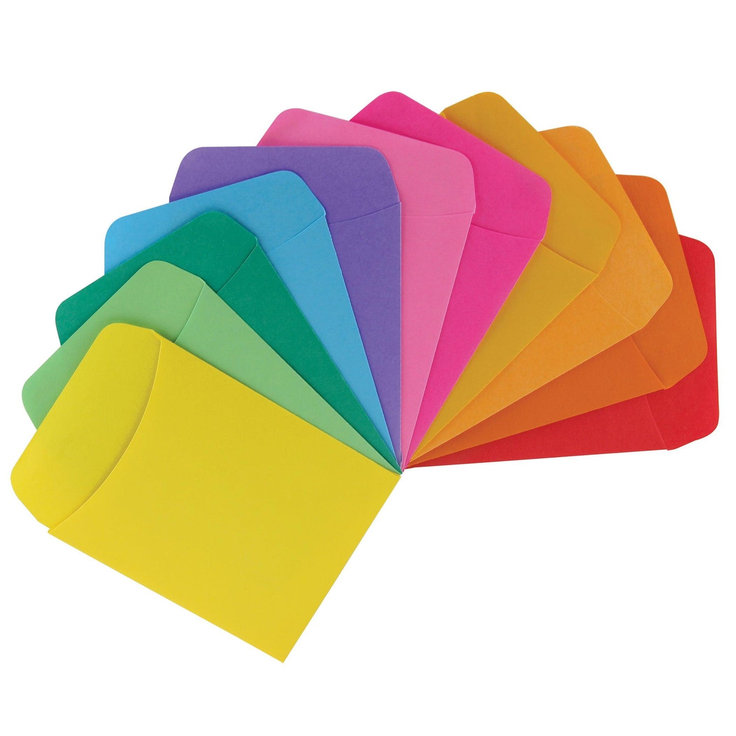 Non-Adhesive Library Pockets, Bright Colors, 30 Per Pack, 6 Packs - Loomini