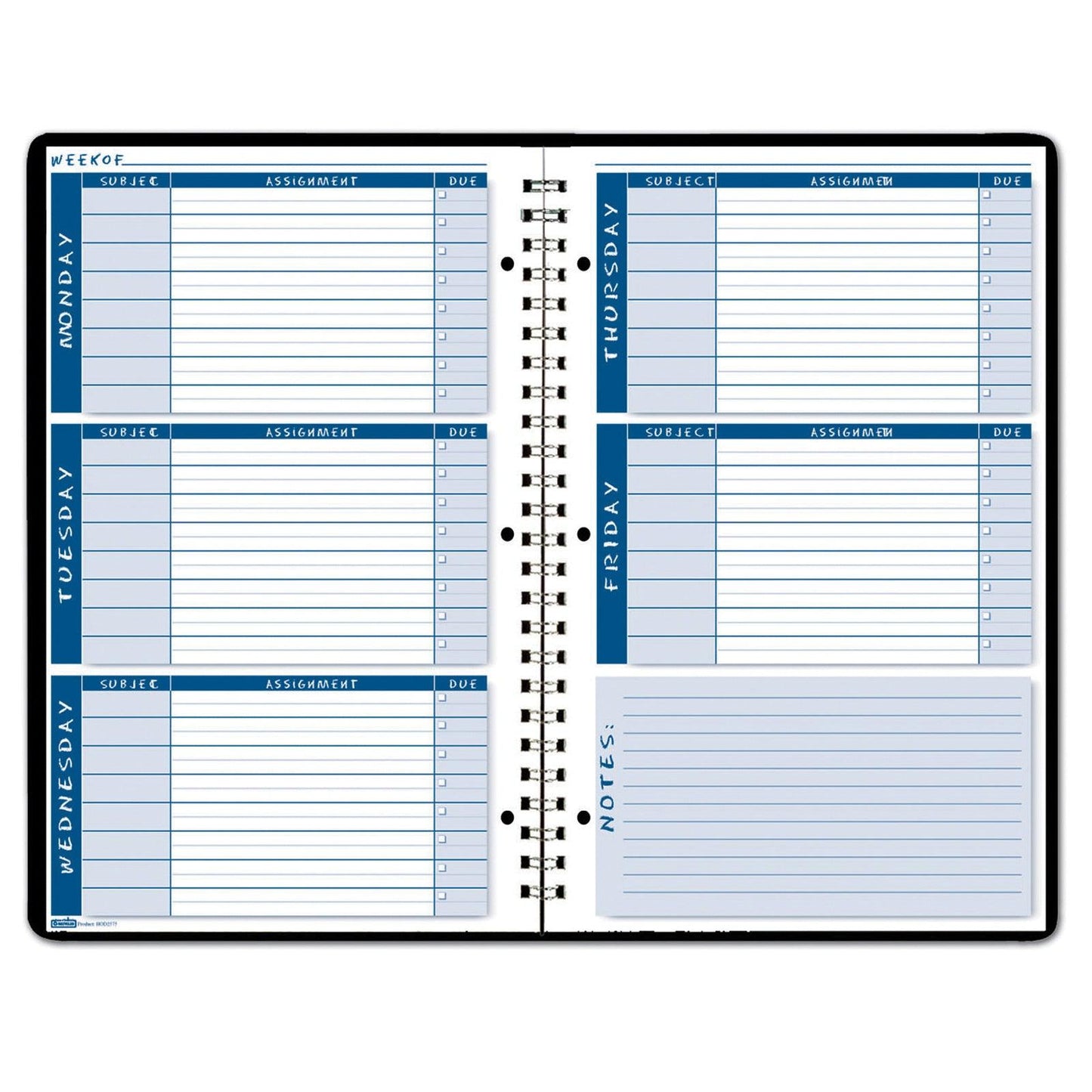 Non-Dated Student Planner/Assignment Book, Pack of 3 - Loomini