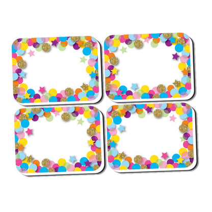 Non-Magnetic Mini Whiteboard Erasers, Confetti, 10 Per Pack, 3 Packs - Loomini