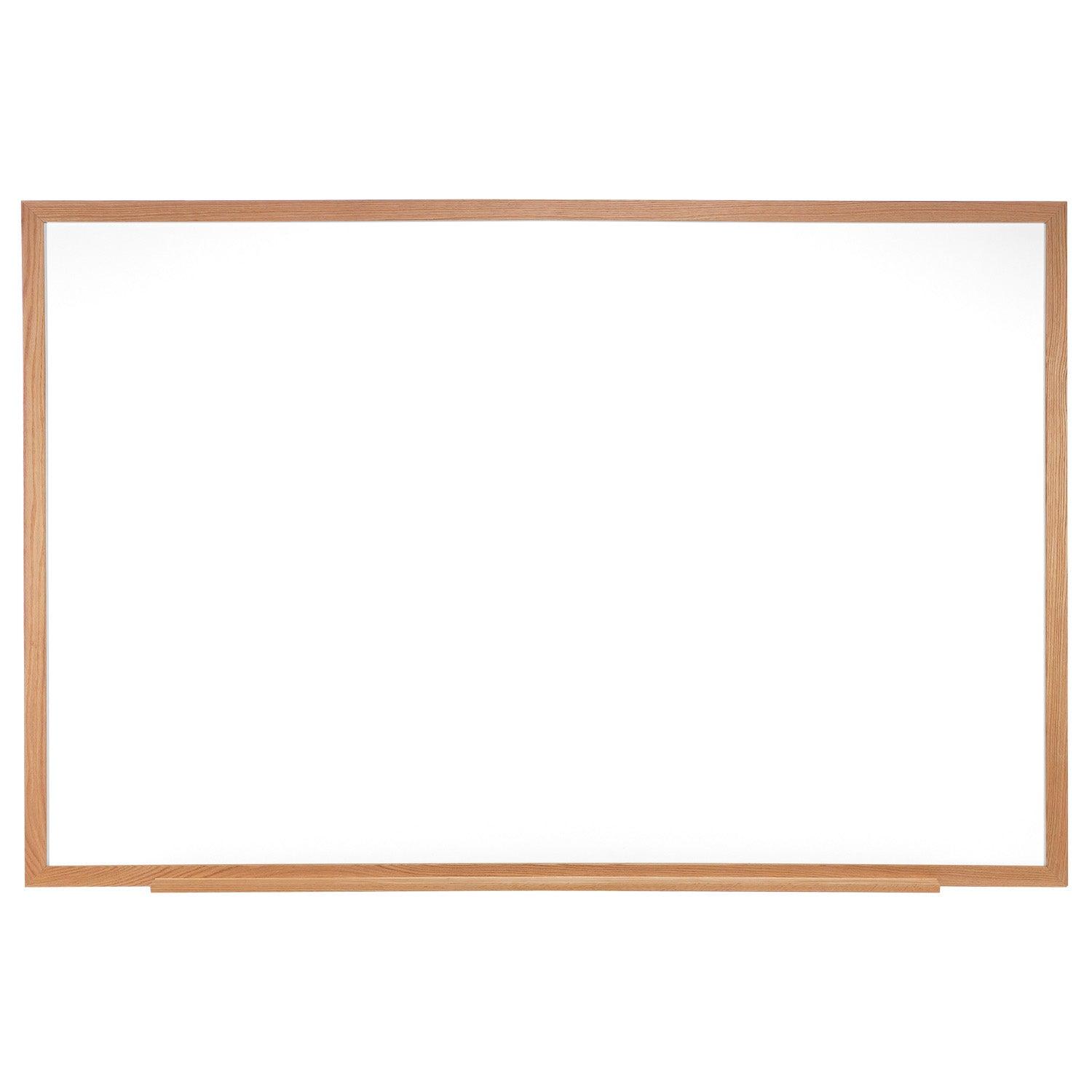 Non-Magnetic Whiteboard with Wood Frame, 18"H x 24"W - Loomini