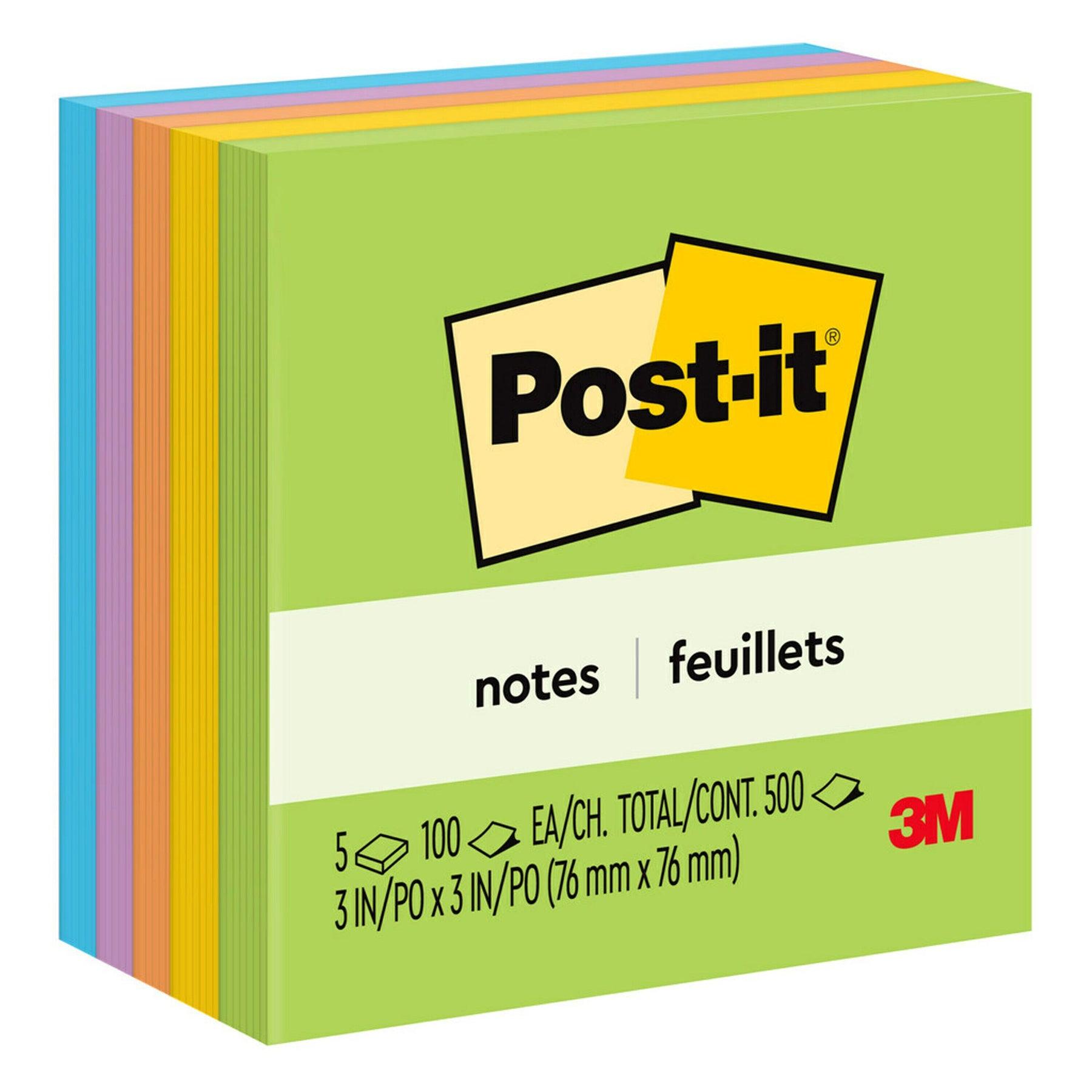 Notes, 3 in x 3 in, Floral Fantasy Collection, 100 Sheets/Pad, 5 Pads/Pack, 2 Packs - Loomini