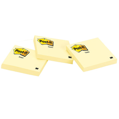 Notes Value Pack, 3" x 3", Canary Yellow, 24 Pads - Loomini