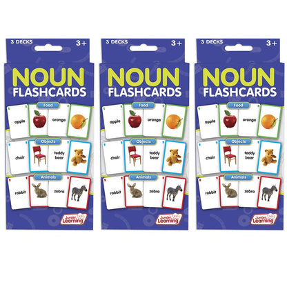 Nouns Flashcards, 3 Decks Per Pack, 3 Packs - Loomini