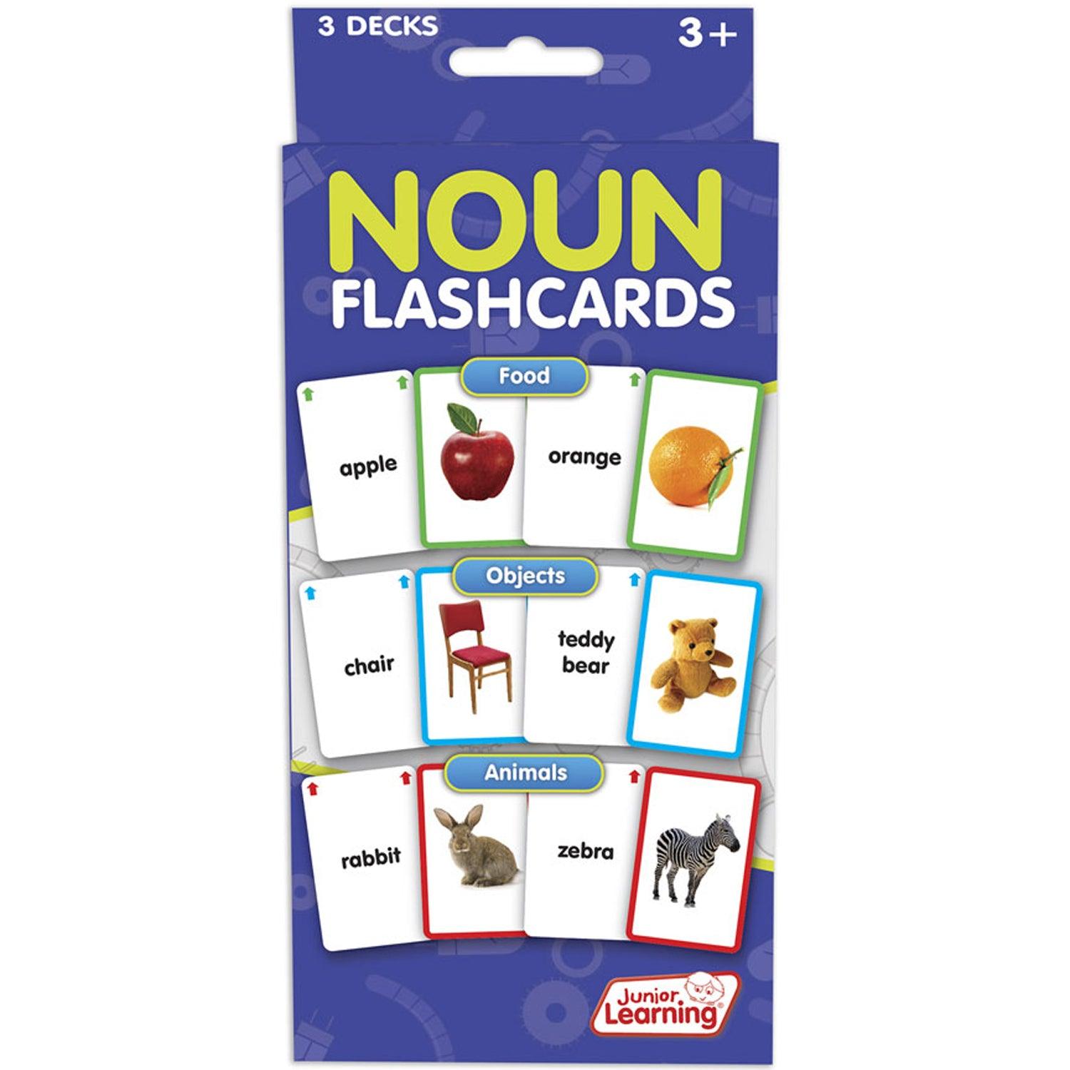 Nouns Flashcards, 3 Decks Per Pack, 3 Packs - Loomini