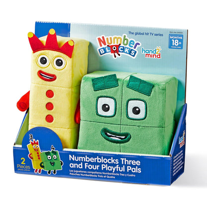 Numberblocks 3 & 4 Playful Pals Plush - Loomini