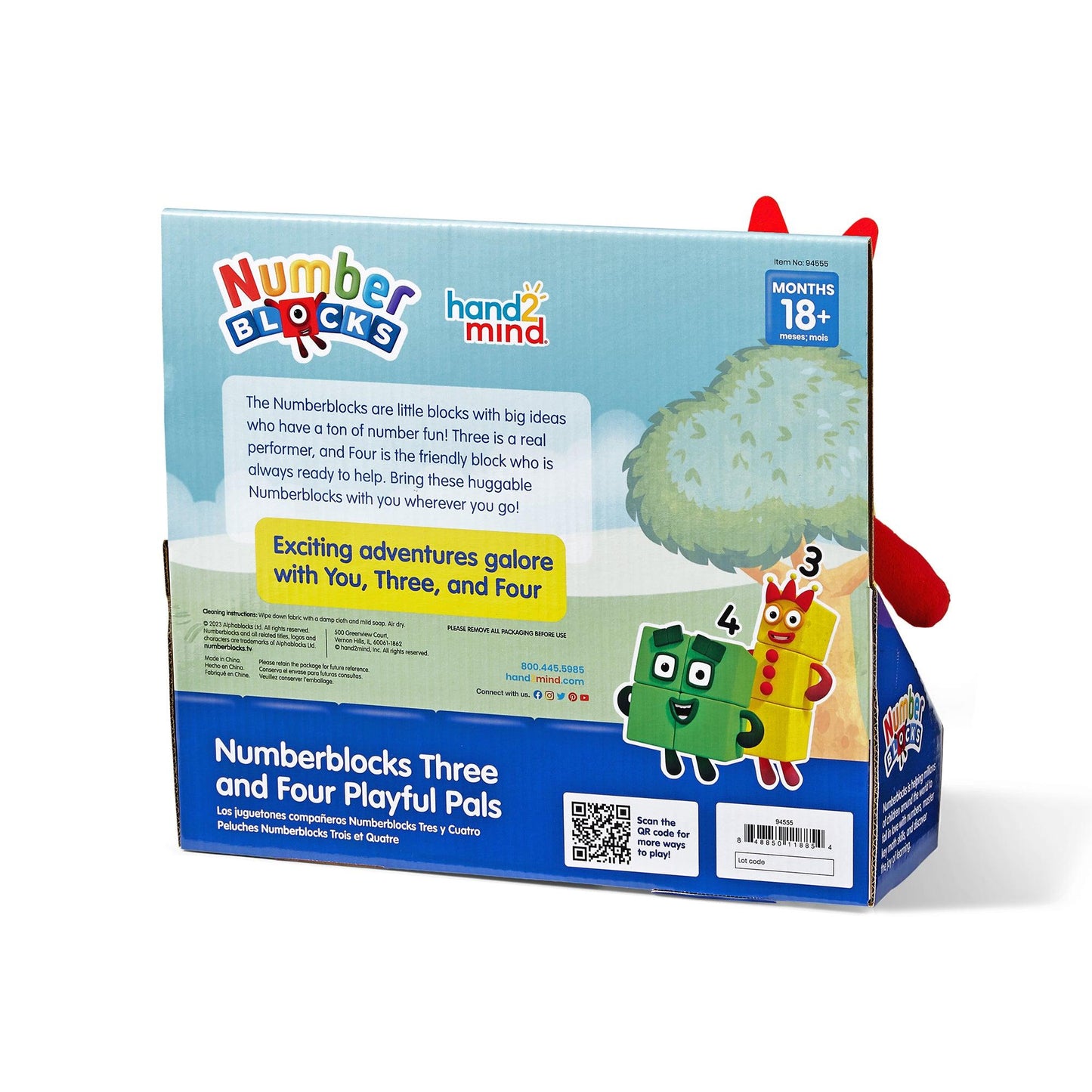 Numberblocks 3 & 4 Playful Pals Plush - Loomini