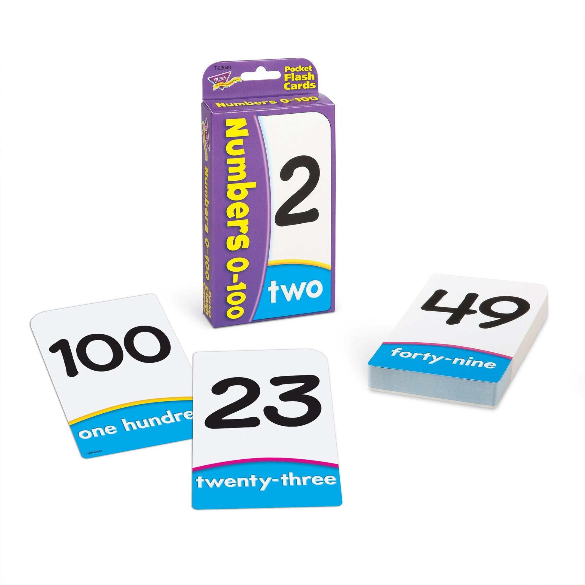 Numbers 0-100 Pocket Flash Cards, 6 Packs - Loomini