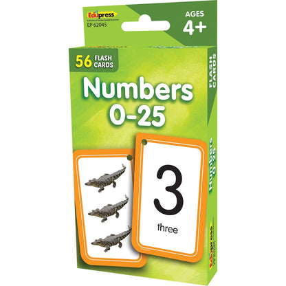 Numbers 0-25 Flash Cards, 6 Packs - Loomini