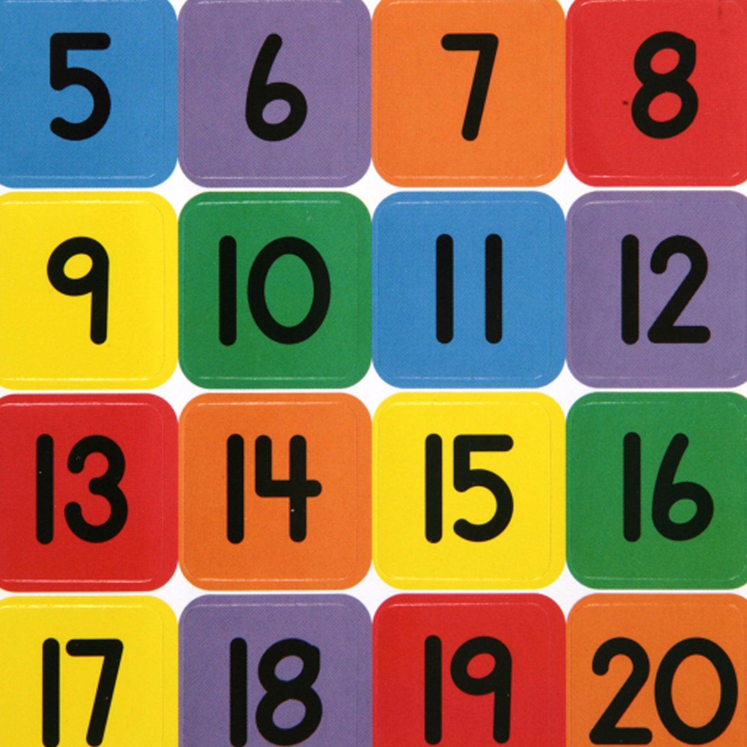 Numbers (1-20) Theme Stickers, 120 Per Pack, 12 Packs - Loomini