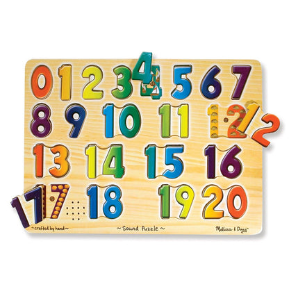 Numbers Sound Puzzle, 13.25" x 10", 21 Pieces - Loomini