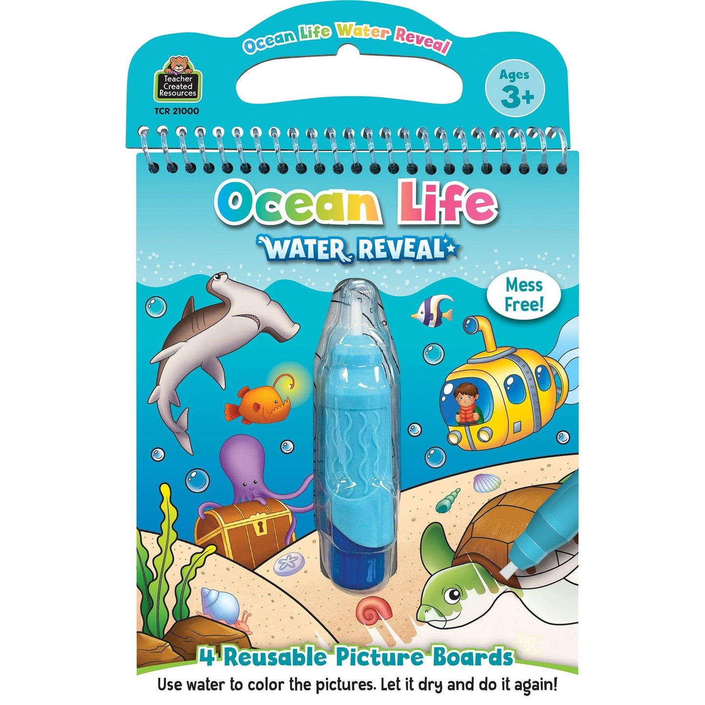 Ocean Life Water Reveal Book, 6 Sets - Loomini