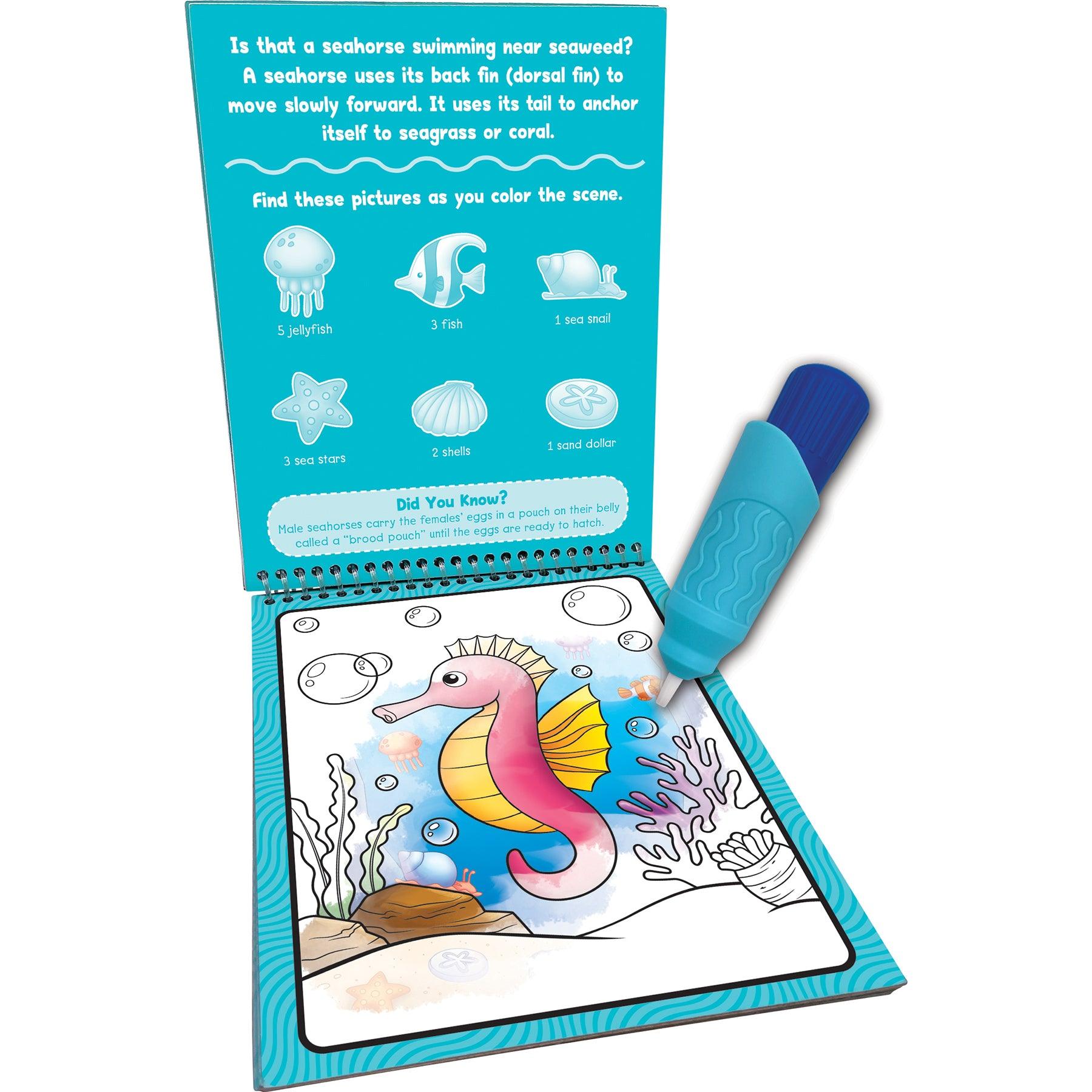 Ocean Life Water Reveal Book, 6 Sets - Loomini