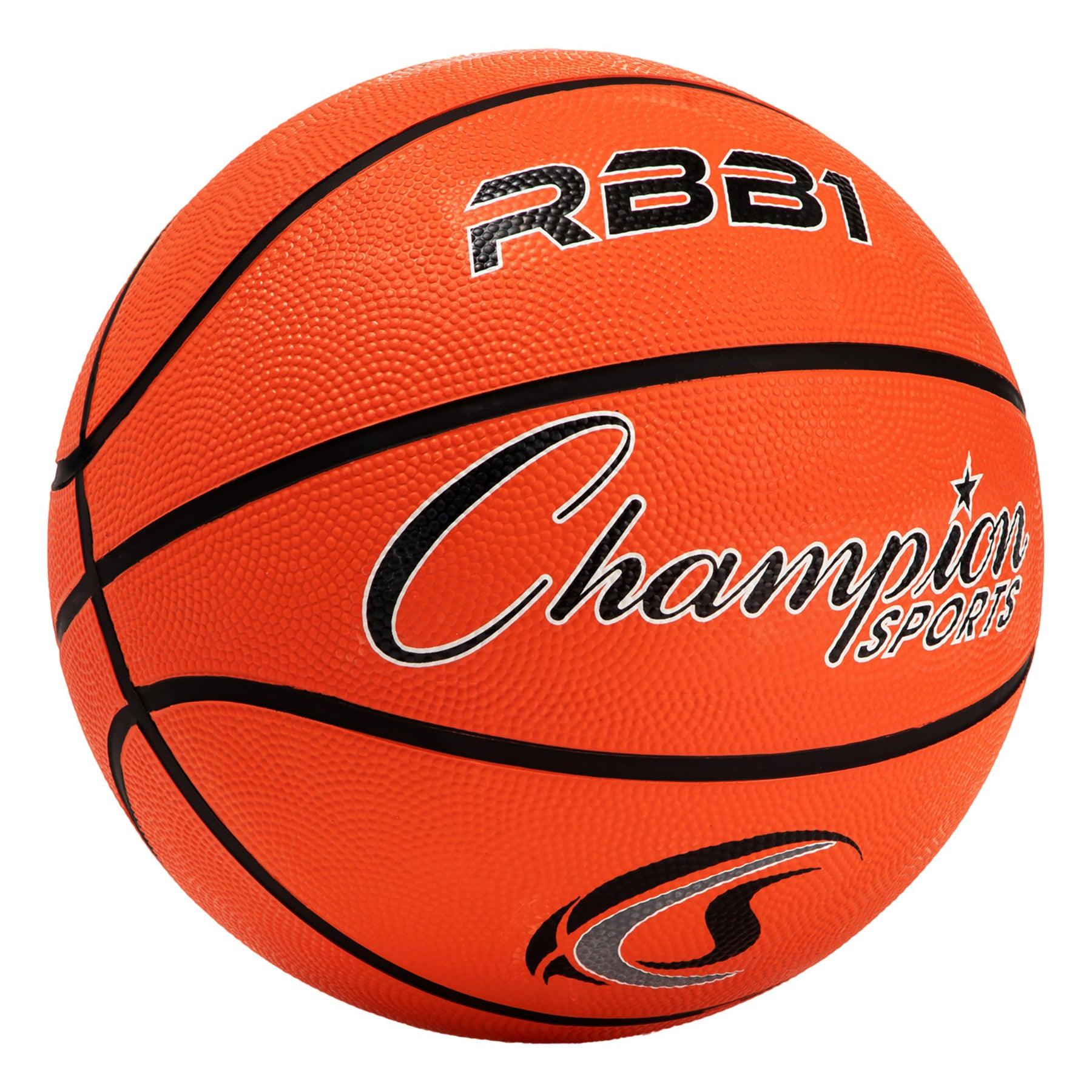 Offical Size Rubber Basketball, Orange, Pack of 2 - Loomini