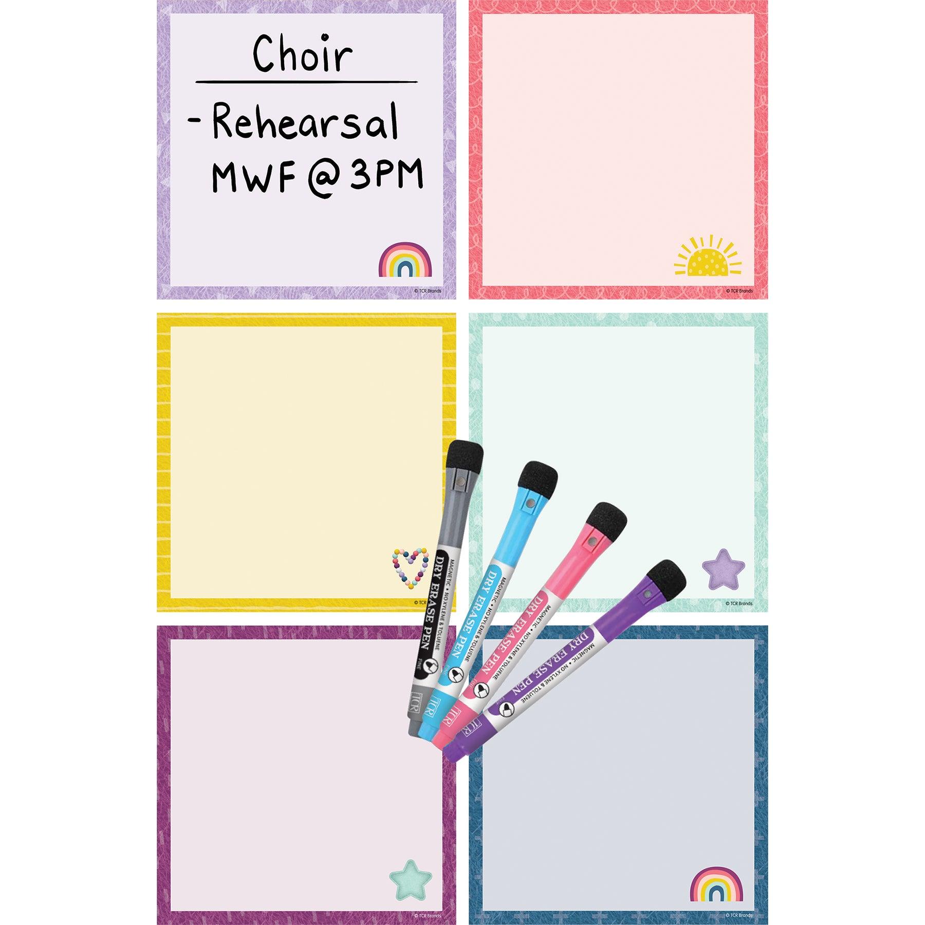 Oh Happy Day Dry-Erase Magnetic Square Notes - Loomini