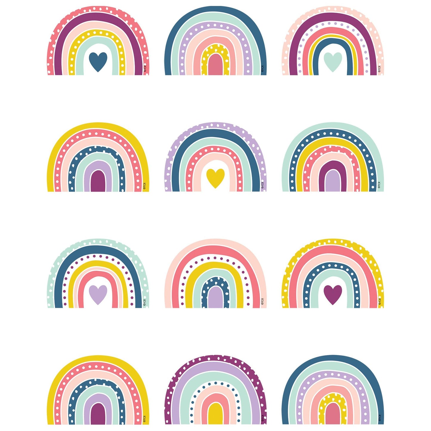 Oh Happy Day Rainbows Mini Accents, 36 Per Pack, 6 Packs - Loomini