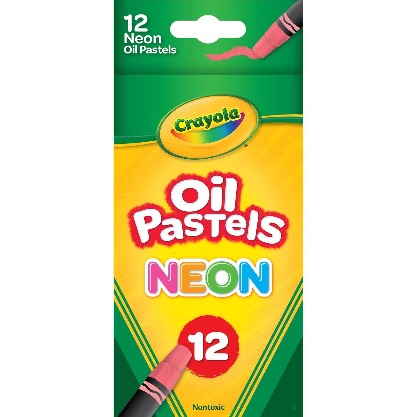 Oil Pastels, Neon, 12 Per Pack, 6 Packs - Loomini