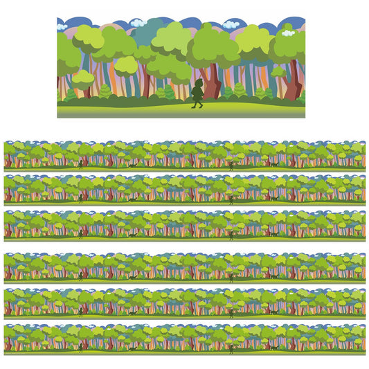 Once Upon A Dream Forest Extra Wide Die-Cut Deco Trim®, 37 Feet Per Pack, 6 Packs - Loomini