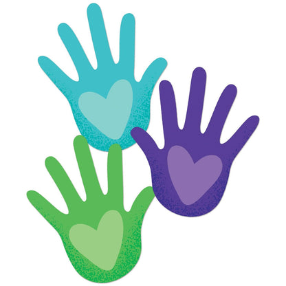One World Hands with Hearts Cut-Outs, 36 Per Pack, 3 Packs - Loomini