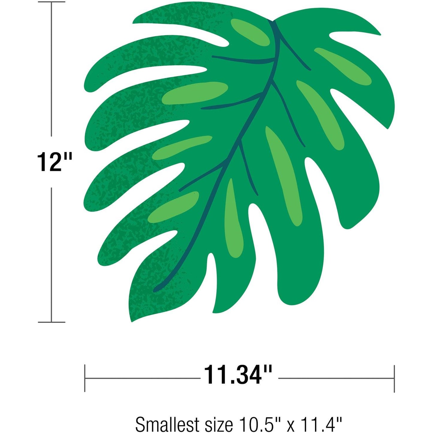 One World Tropical Leaves Extra Large Cut-Outs, 12 Per Pack, 3 Packs - Loomini