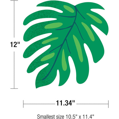 One World Tropical Leaves Extra Large Cut-Outs, 12 Per Pack, 3 Packs - Loomini