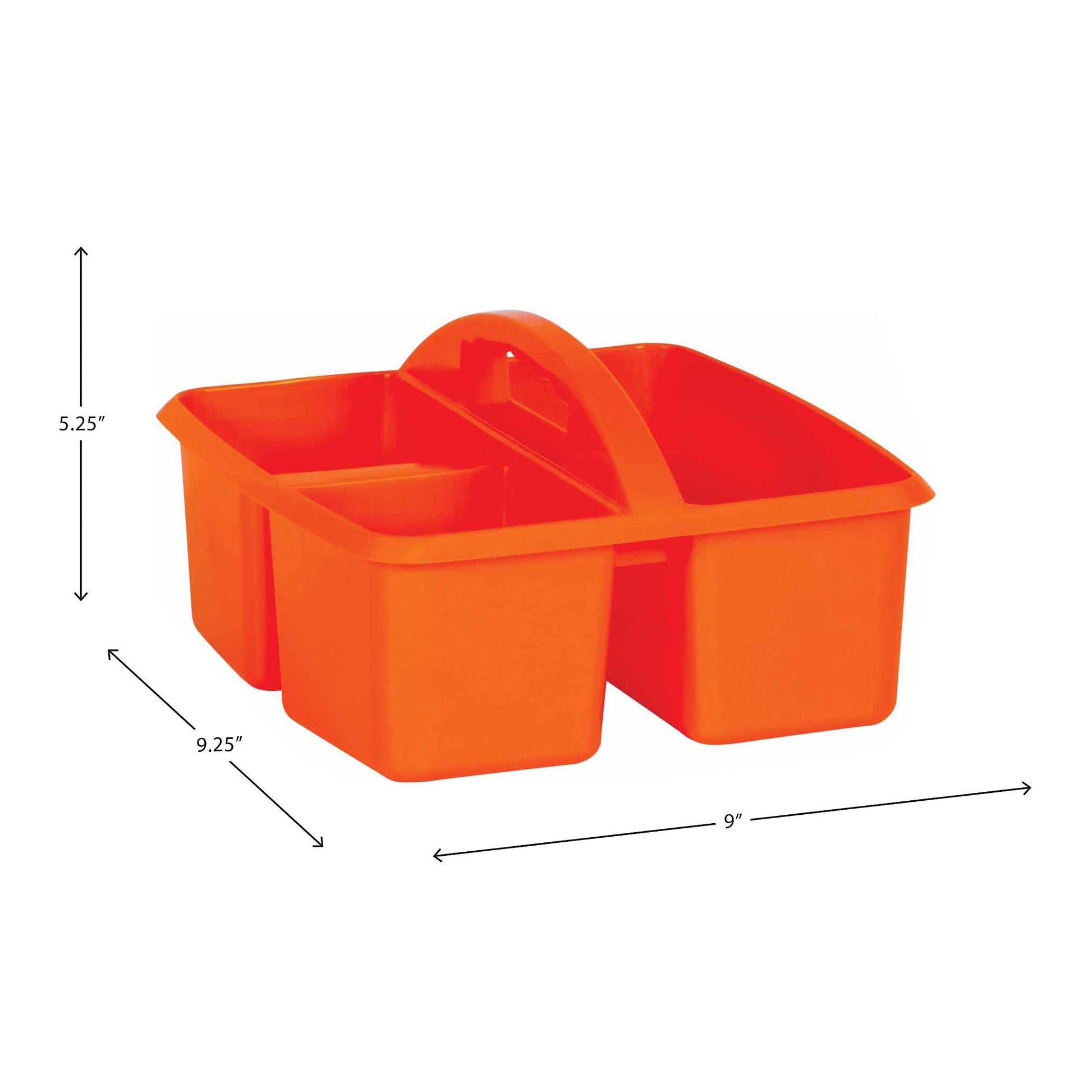 Orange Plastic Storage Caddy, Pack of 6 - Loomini