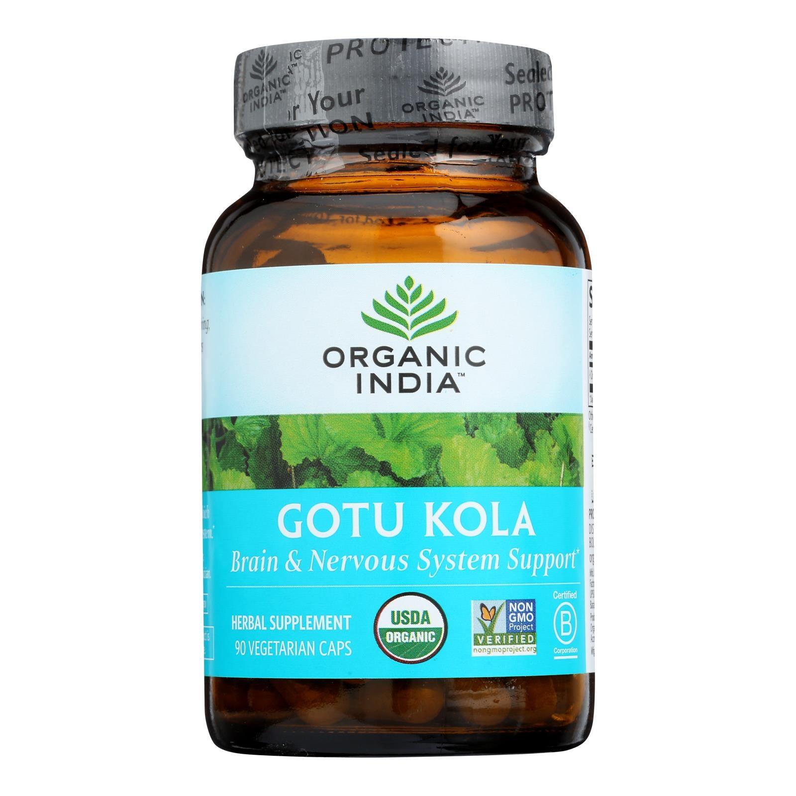 Organic India Tulsi Wellness Supplements, Gotu Kola - 1 Each - 90 Vcap - Loomini