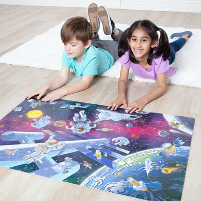 Outer Space Glow in the Dark Floor Puzzle - Loomini