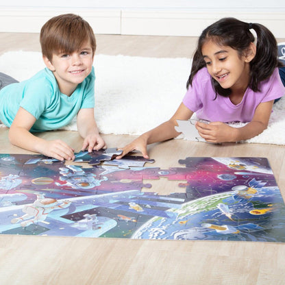 Outer Space Glow in the Dark Floor Puzzle - Loomini