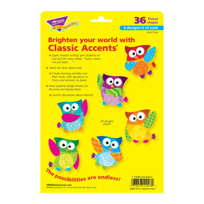 Owl-Stars!® Classic Accents® Variety Pack, 36 Per Pack, 3 Packs - Loomini