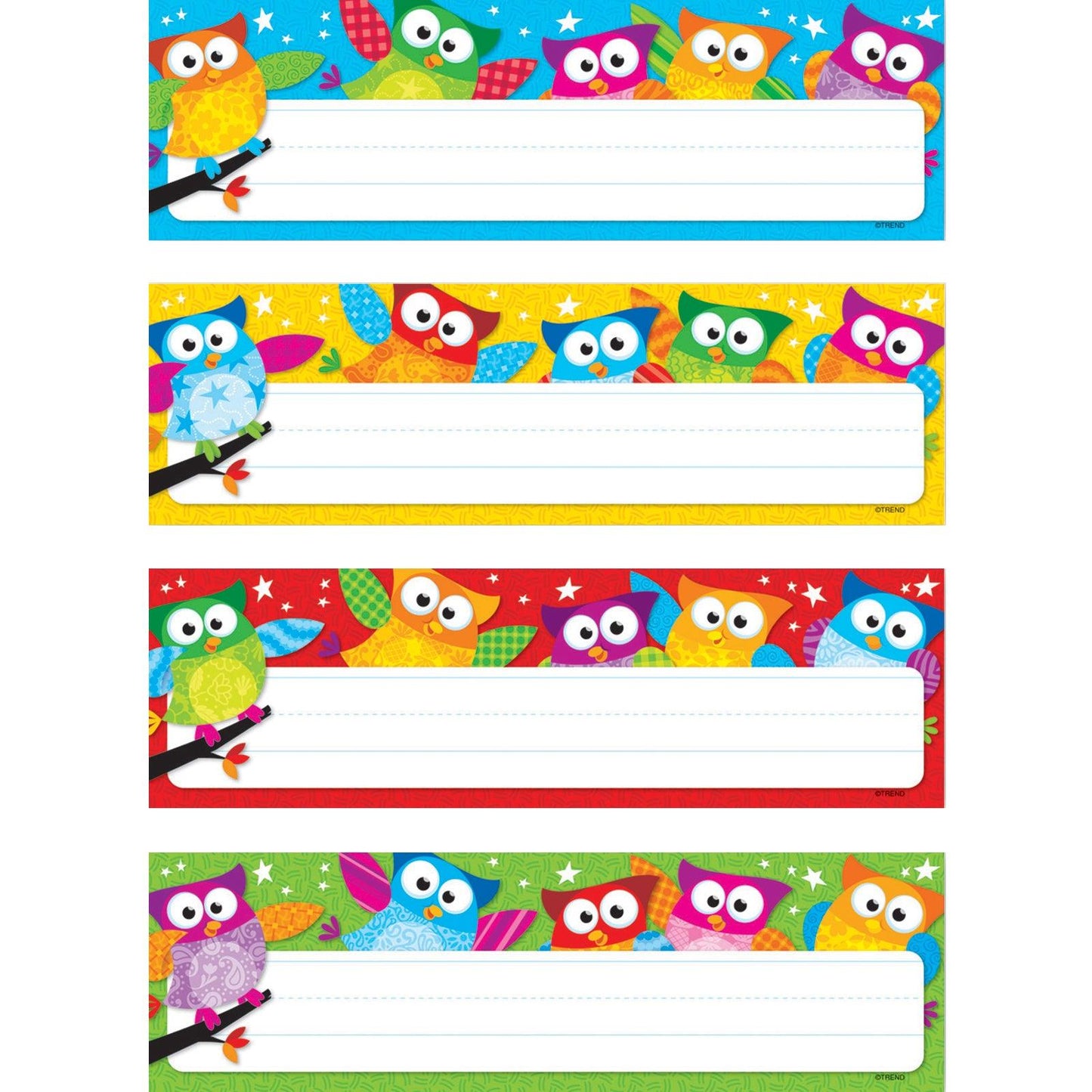 Owl-Stars!® Desk Toppers® Name Plates Variety Pack, 32 Per Pack, 6 Packs - Loomini