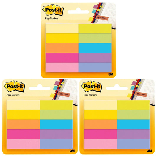 Page Markers, 50 Sheets/Pad, 10 Pads/Pack, 3 Packs Post-it®