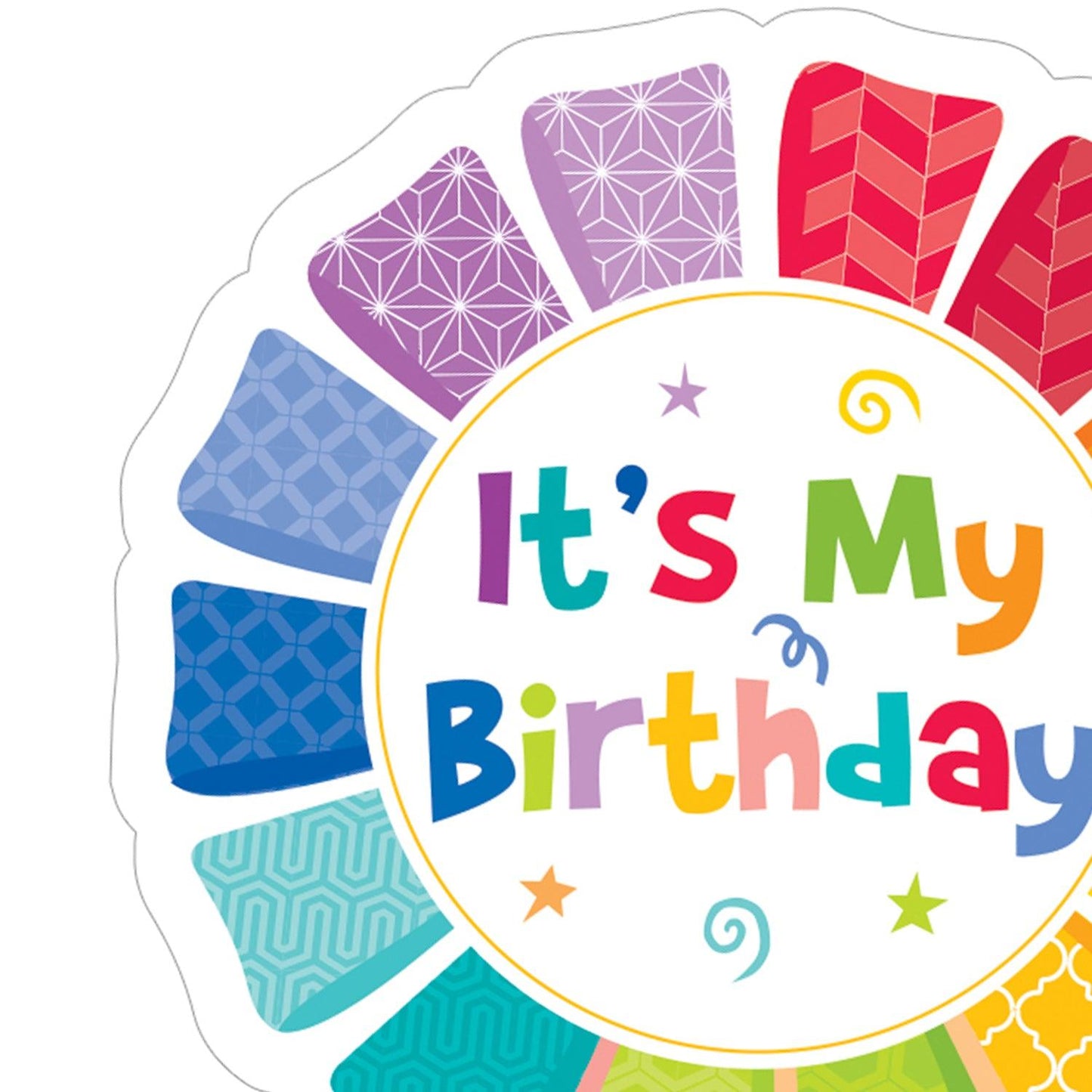 Painted Palette Happy Birthday Badge, 36 Per Pack, 6 Packs - Loomini