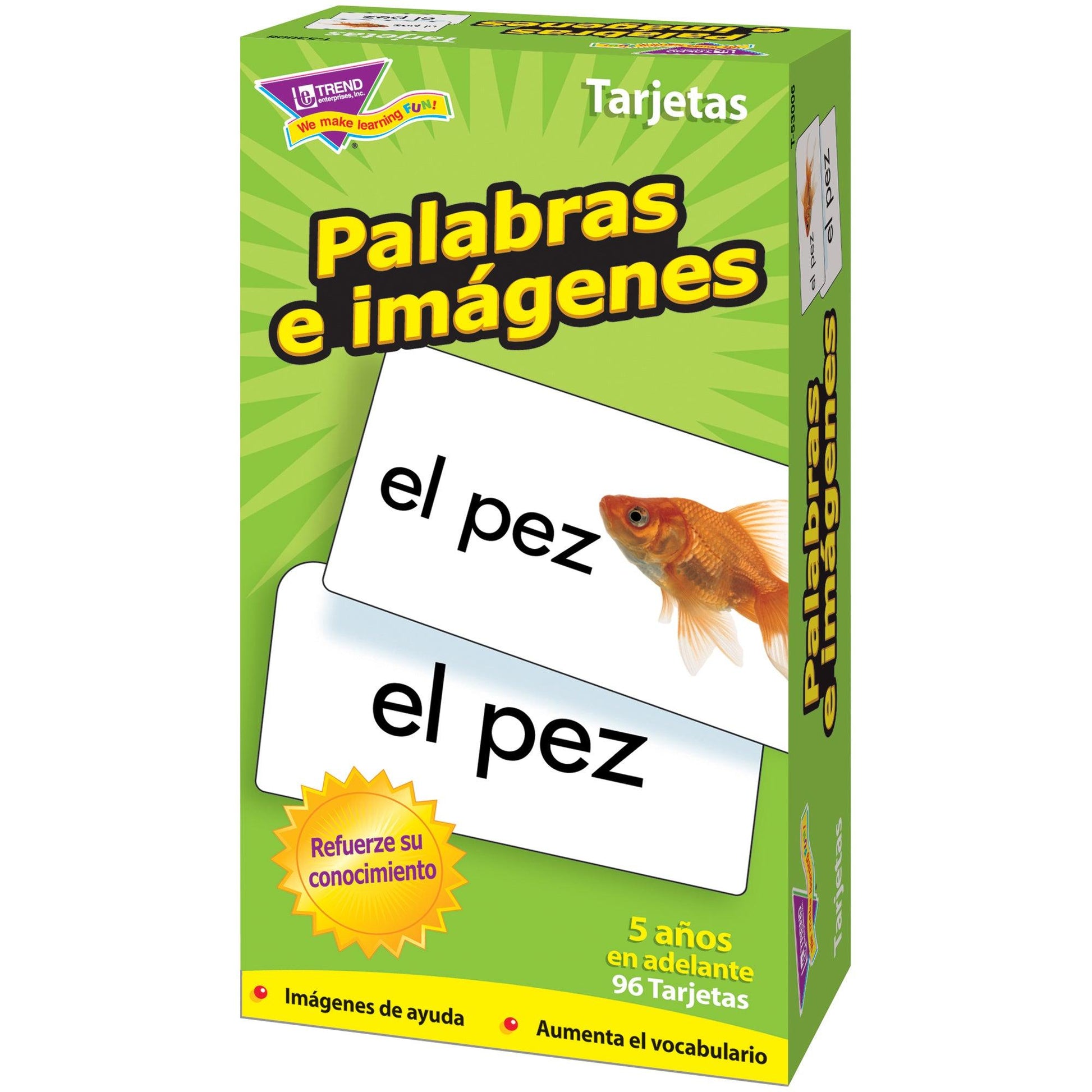 Palabras e imágenes (SP) Skill Drill Flash Cards, Pack of 3 - Loomini