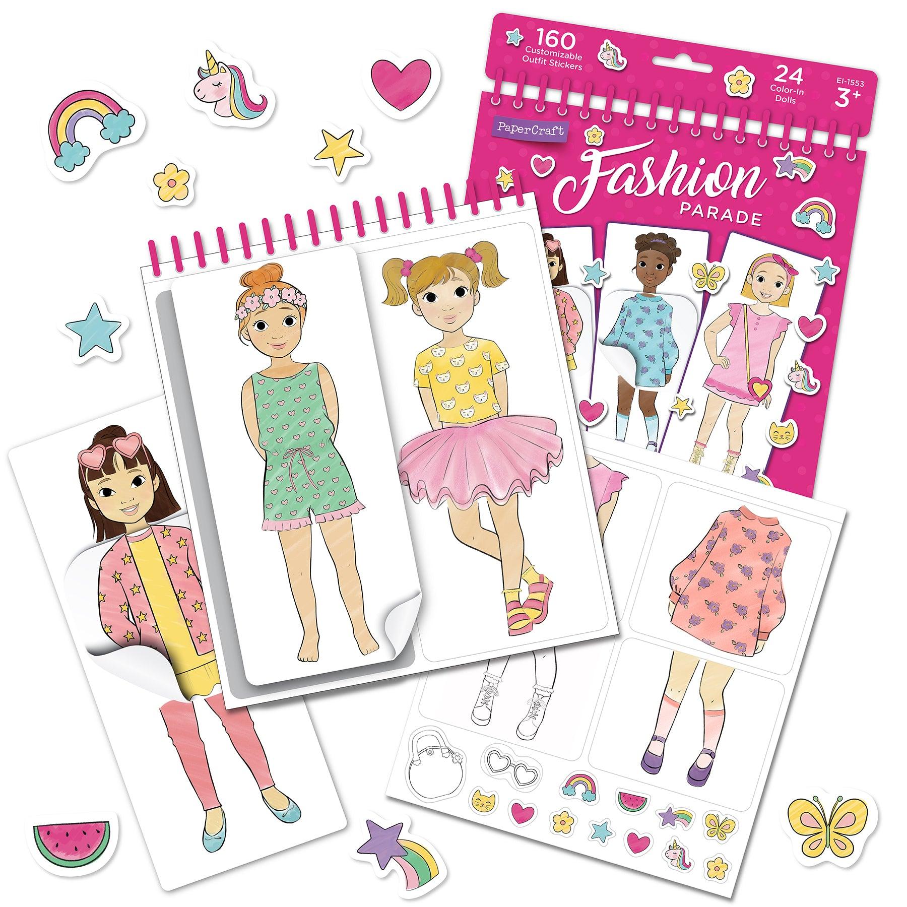 PaperCraft Fashion Parade Paper Dolls, 3 Sets - Loomini