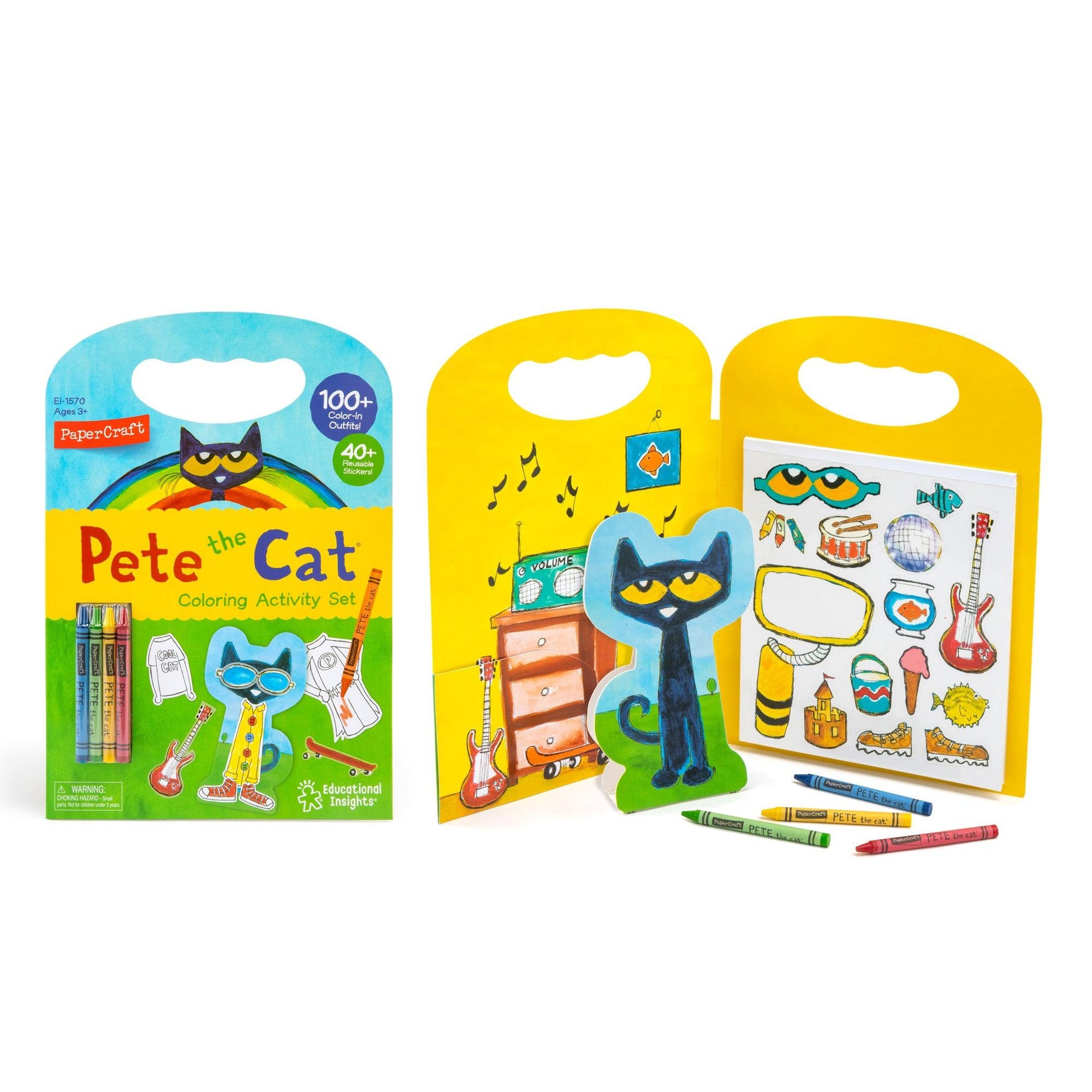 Papercraft Pete the Cat Coloring Activity Set - Loomini