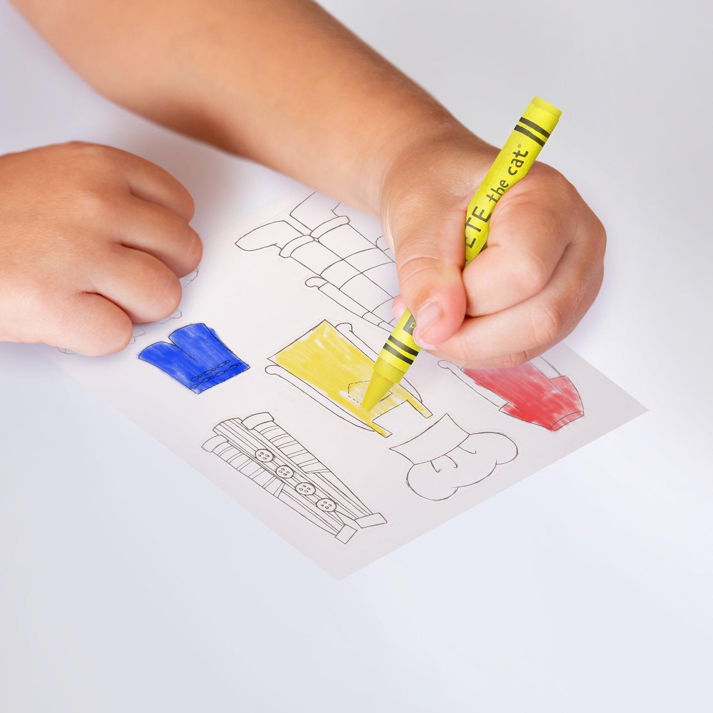 Papercraft Pete the Cat Coloring Activity Set - Loomini